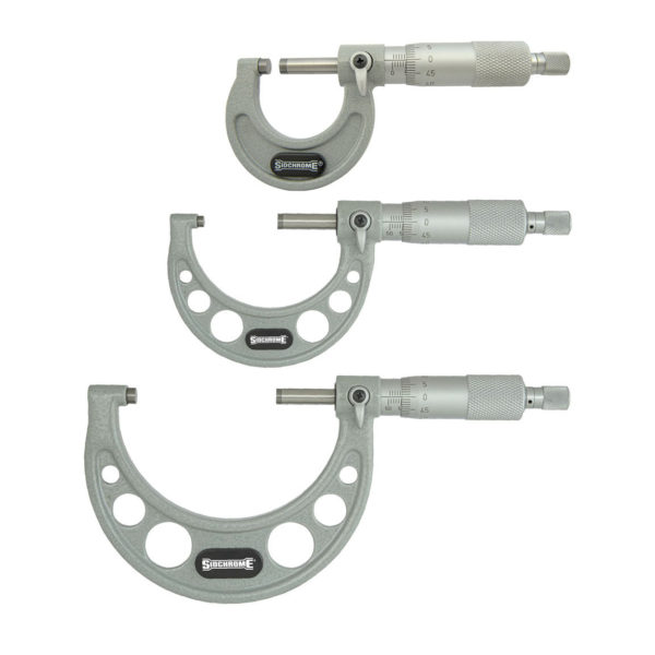 3 Piece Outside Micrometer Set