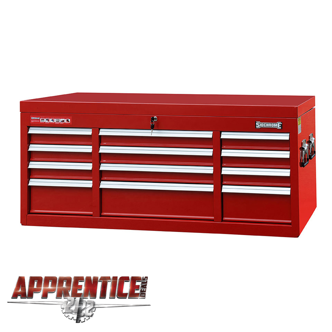 12 Drawer Triple Bank Top Chest - SIDCHROME Tools & Tool Storage