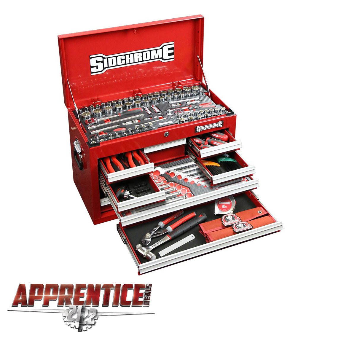 176 Piece Met A/F Tool Kit Top Chest (Apprentice) - SIDCHROME Tools & Tool Storage